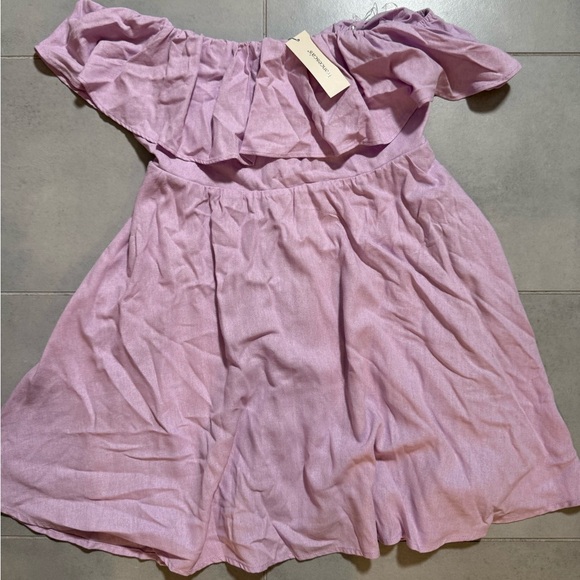Miami Francesca's Lavander Off-Shoulder Dress - Picture 1 of 4